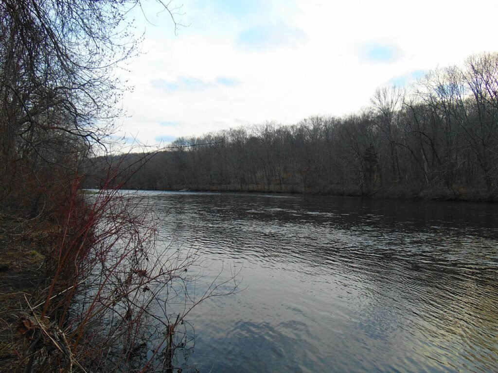 Shetucket River at Salt Rock State Campground in Baltic, Sprague, Connecticut